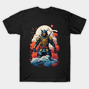 Futuristic Space Samurai Warrior Design T-Shirt